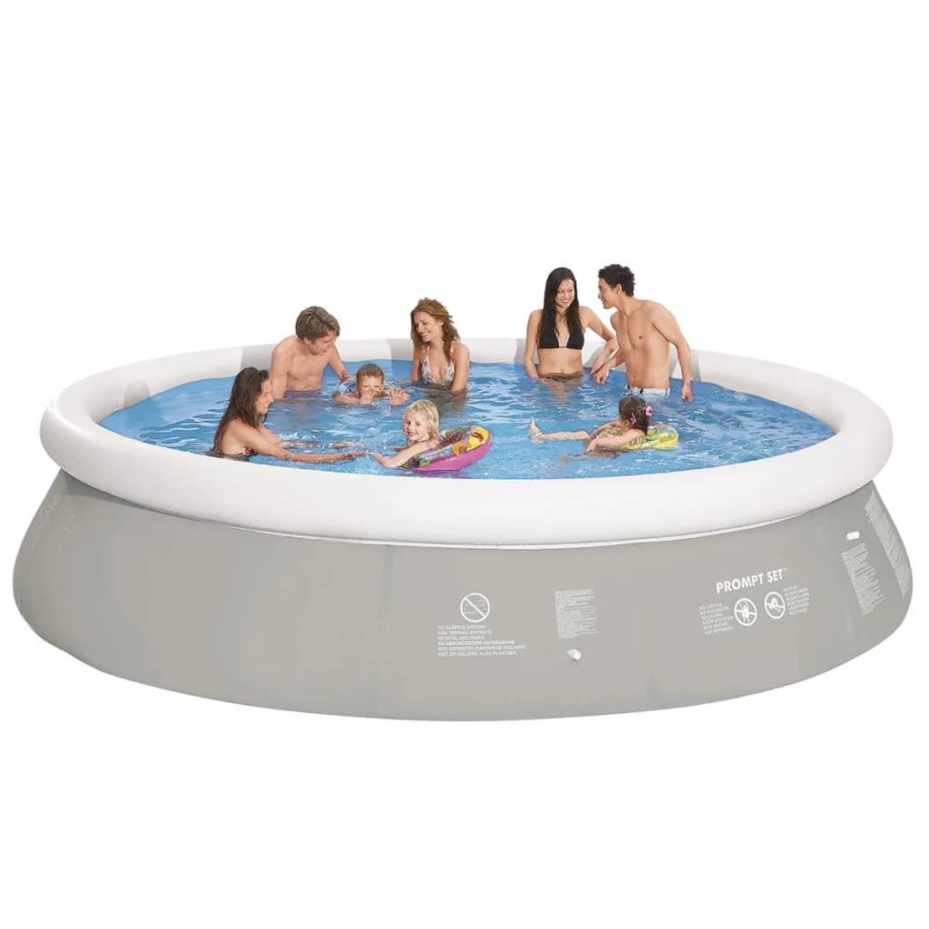 Piscine Jilong ronde gonflable 450x122 cm grise