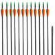 Norme Vidaxl Recurveboog avec des flèches 30 0,6 cm Fiber Optic 12 pièces