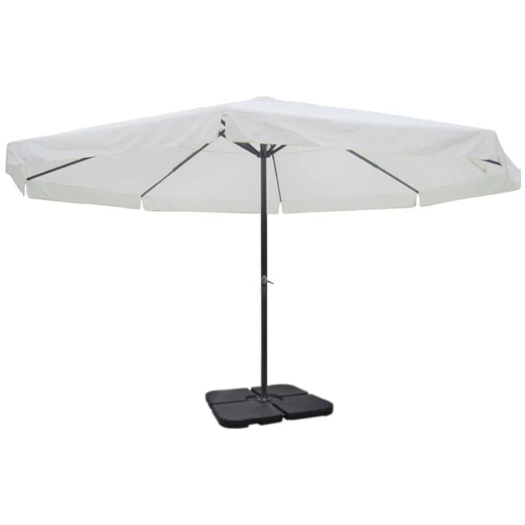 Parasol vidaxl avec de l'aluminium de base portable (blanc)