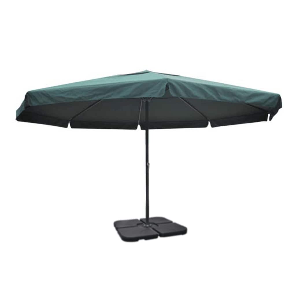 Parasol vidaxl avec aluminium de base portable (vert)