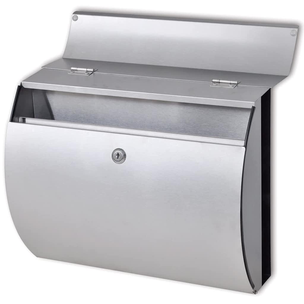 Boîte aux lettres Vidaxl sur l'acier inoxydable standard