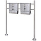 Vidaxl double boîte à lettres sur la norme en acier inoxydable