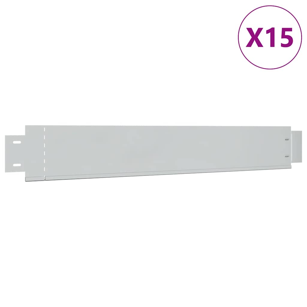 Vidaxl 15 st grassboard flexible 100x14 cm en acier galvanisé
