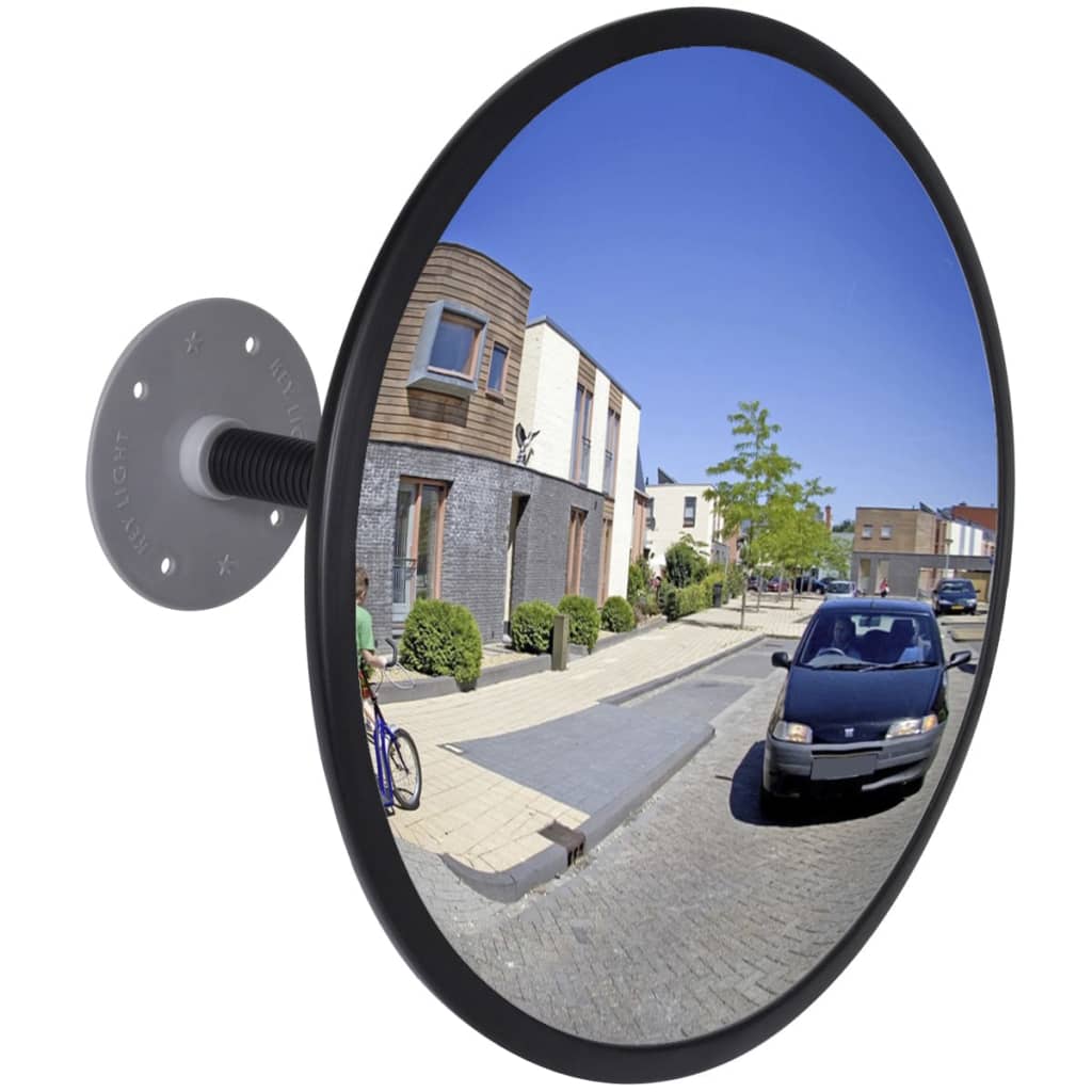 Miroir de trafic vidaxl pour 30 cm acrylique noir