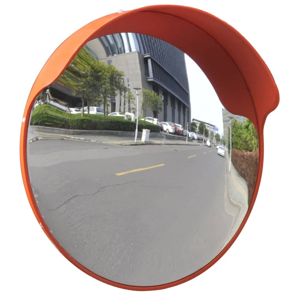 Vidaxl Traffic Mirror pour extérieur 45 cm PC Plastique Orange