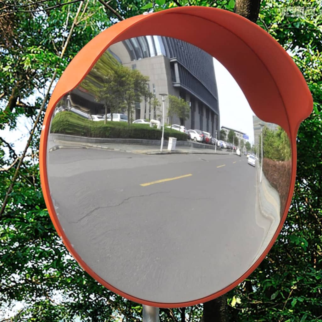 Vidaxl Traffic Mirror pour extérieur 45 cm PC Plastique Orange