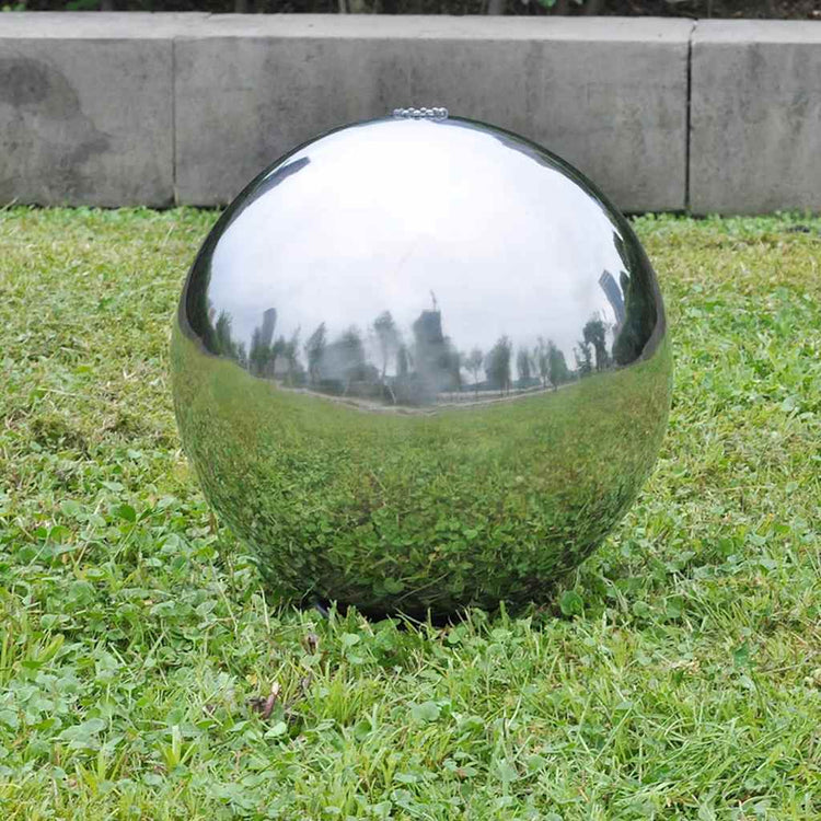 Fountaine de jardin vidaxl avec LEDS 20 cm en acier inoxydable