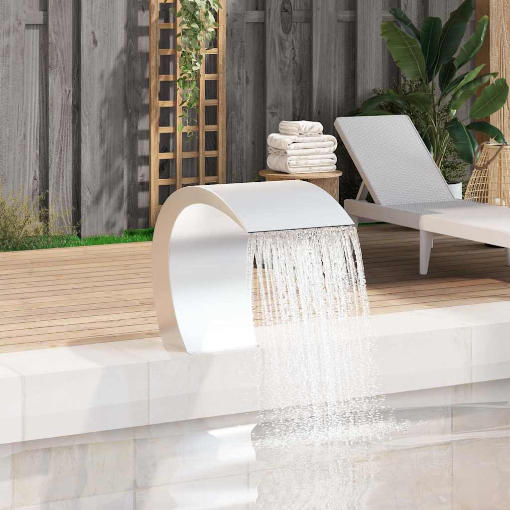 Vidaxl Piscine en cascade 45x30x60 cm en acier inoxydable