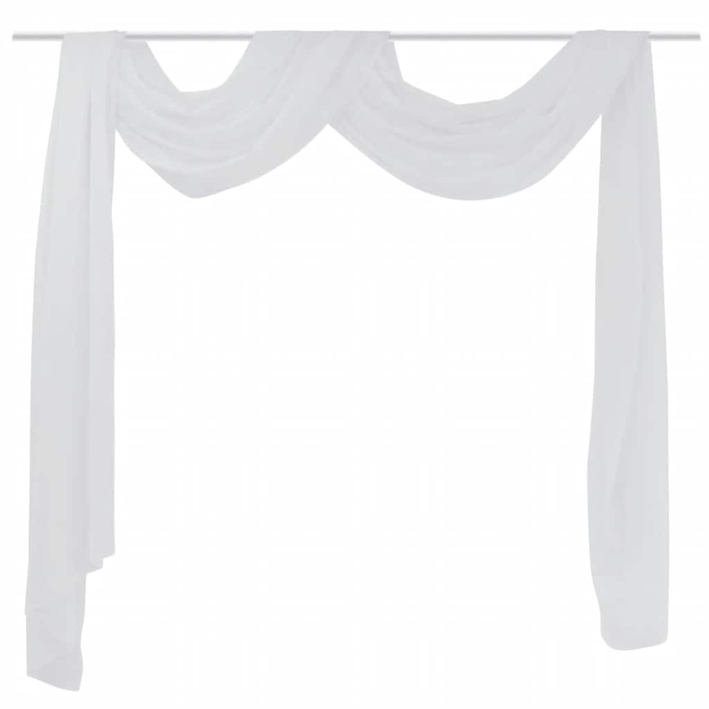 Vidaxl overgijn voile translucide 140 x 600 cm blanc