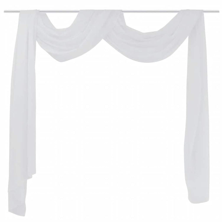 Vidaxl overgijn voile translucide 140 x 600 cm blanc