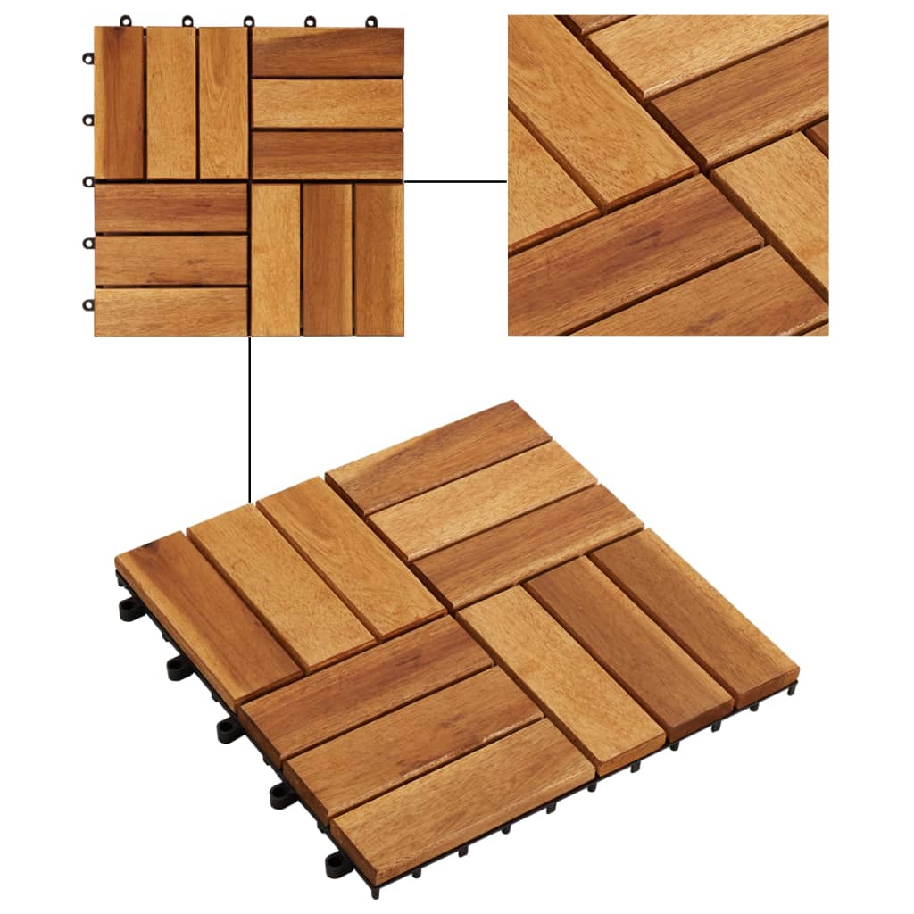 Vidaxl Terrace Tiles 30 x 30 cm ACACIA Set de 30