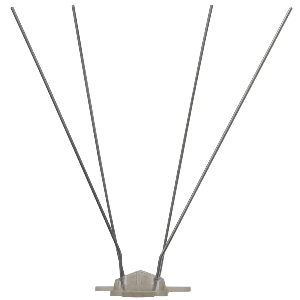 Épingles de pigeon Vidaxl Vogelen avec 4 rangées de 6 pcs 3 m plastique