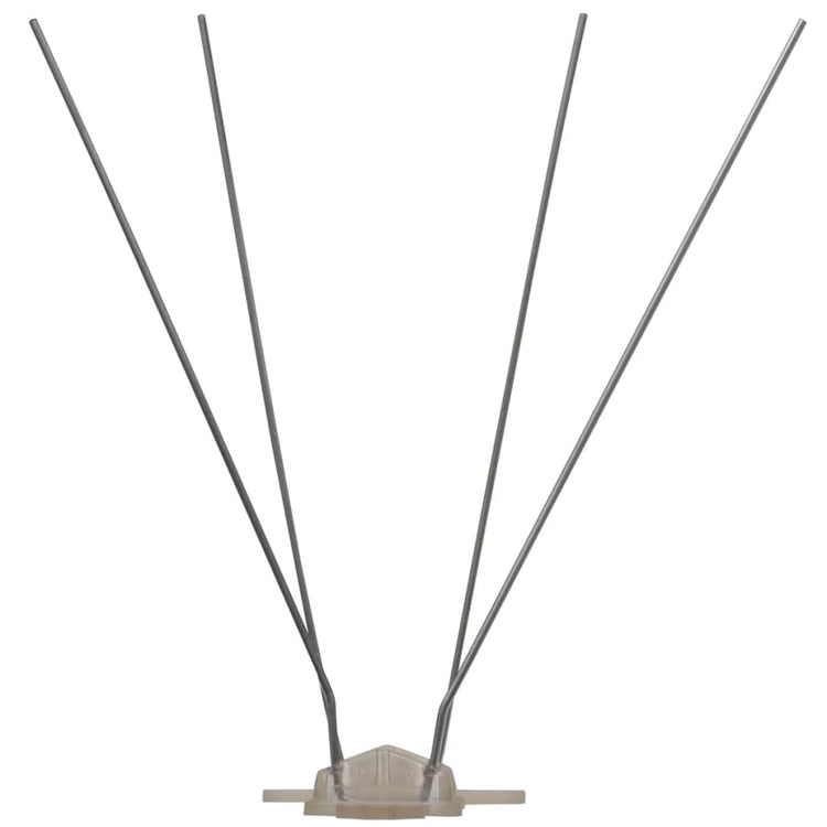 Épingles de pigeon Vidaxl Vogelen avec 4 rangées de 6 pcs 3 m plastique