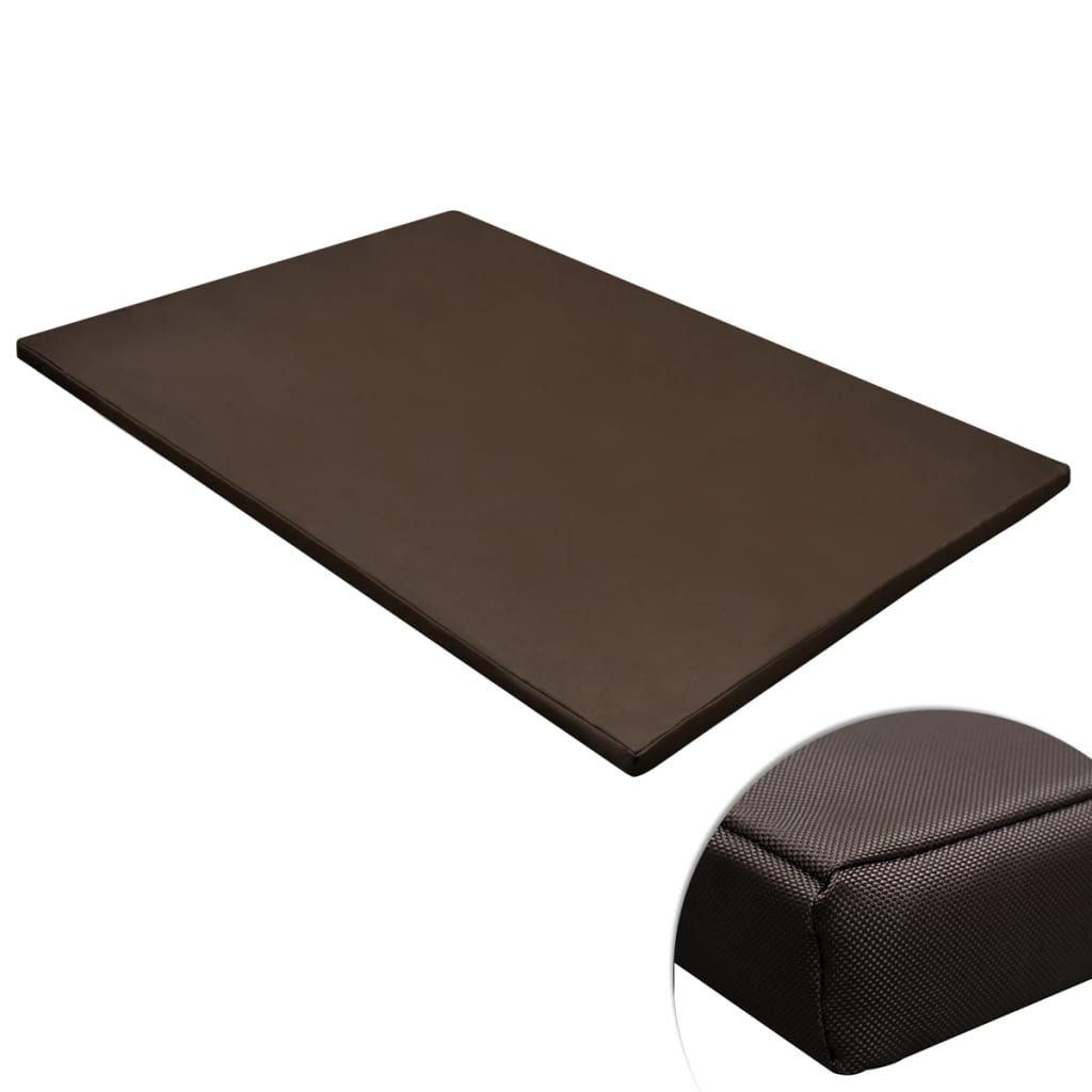 Vidaxl Mat de chien plate de taille rectangulaire l brun