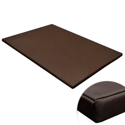 Vidaxl Mat de chien plate de taille rectangulaire l brun