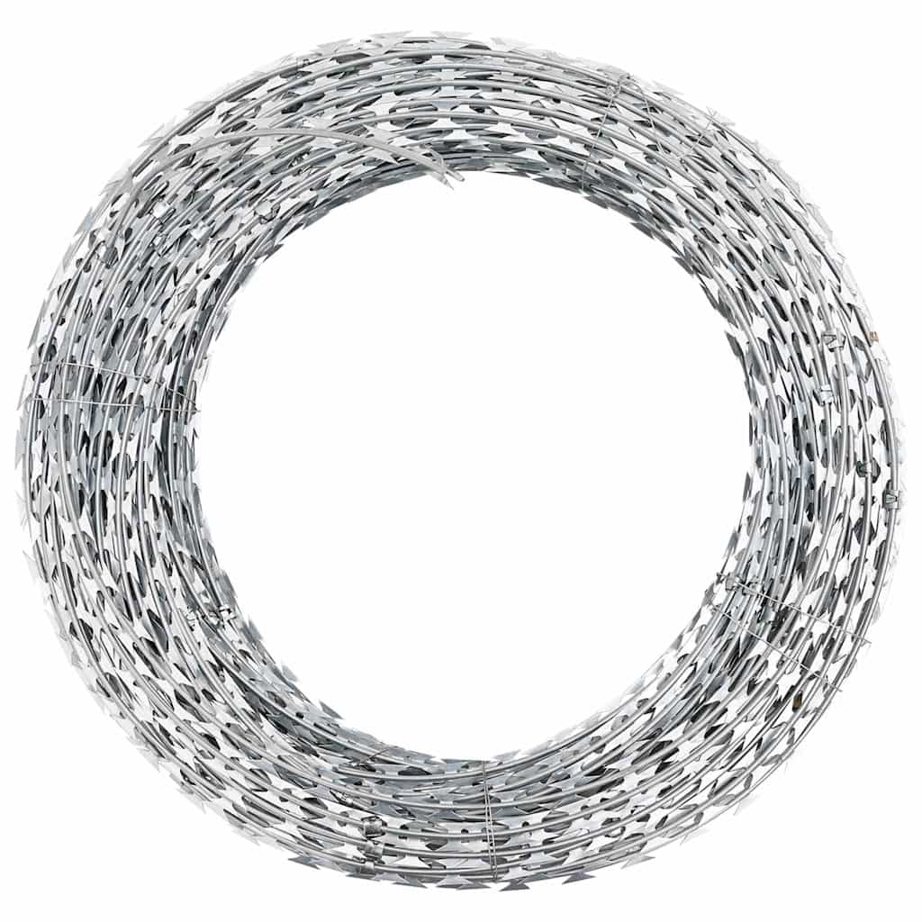 Vidaxl Scheermetsstikkeldraad Concertina Galvanized Steel 150 M