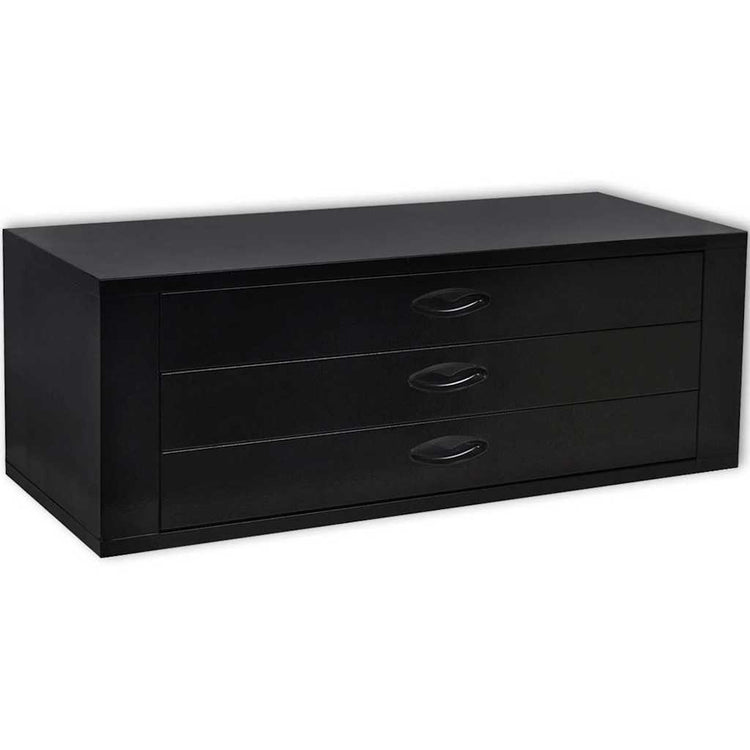 Boîte à outils Vidaxl avec 3 tiroirs de noir métal