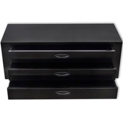 Boîte à outils Vidaxl avec 3 tiroirs de noir métal