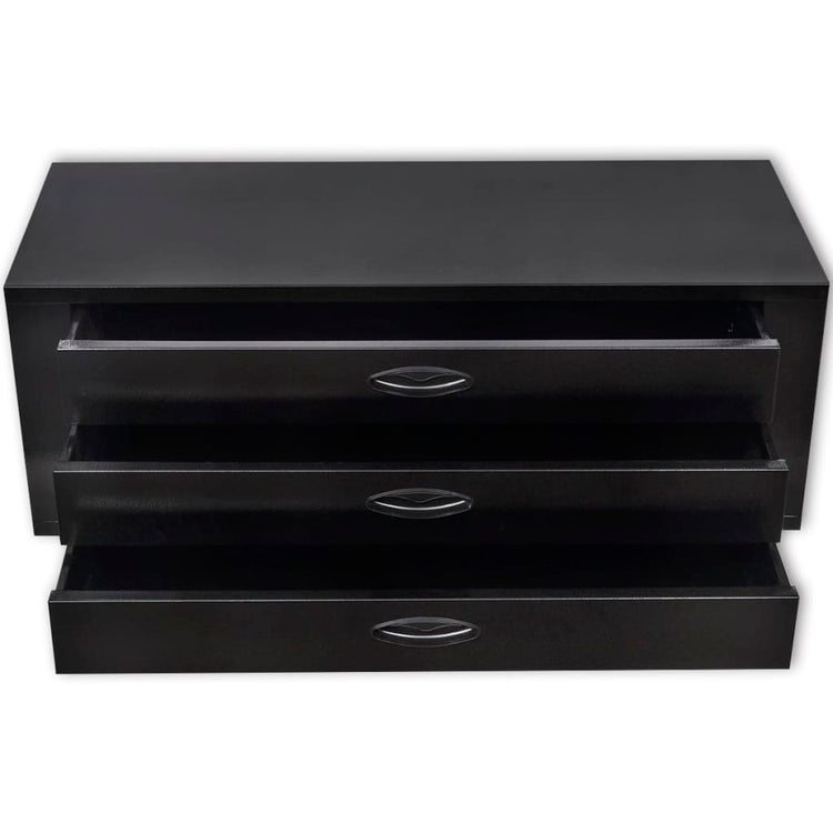 Boîte à outils Vidaxl avec 3 tiroirs de noir métal