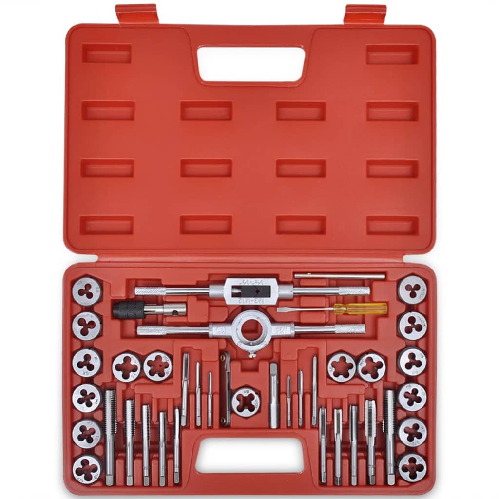Vidaxl Set de tarauds 40 pièces