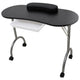 Vidaxl Manicuret Tablelable pliable avec des roues noires