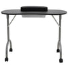 Vidaxl Manicuret Tablelable pliable avec des roues noires