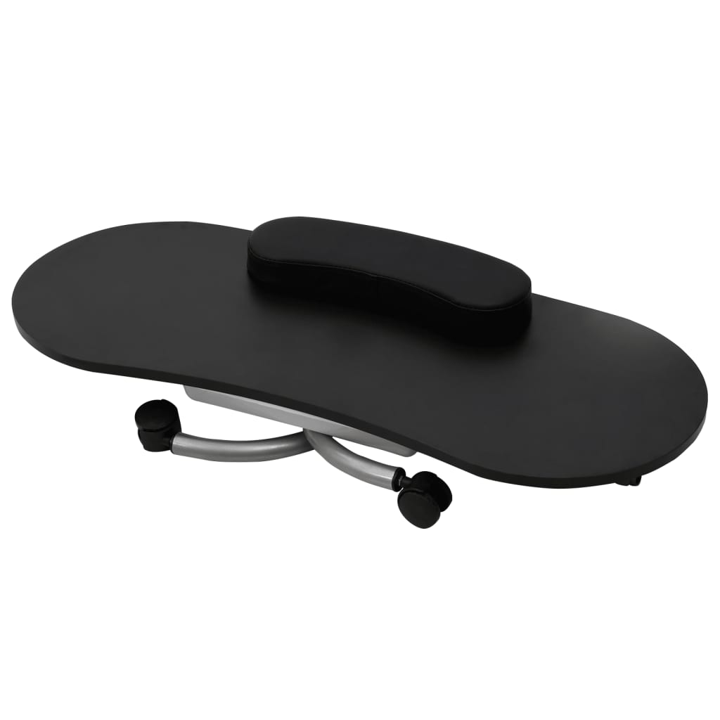 Vidaxl Manicuret Tablelable pliable avec des roues noires