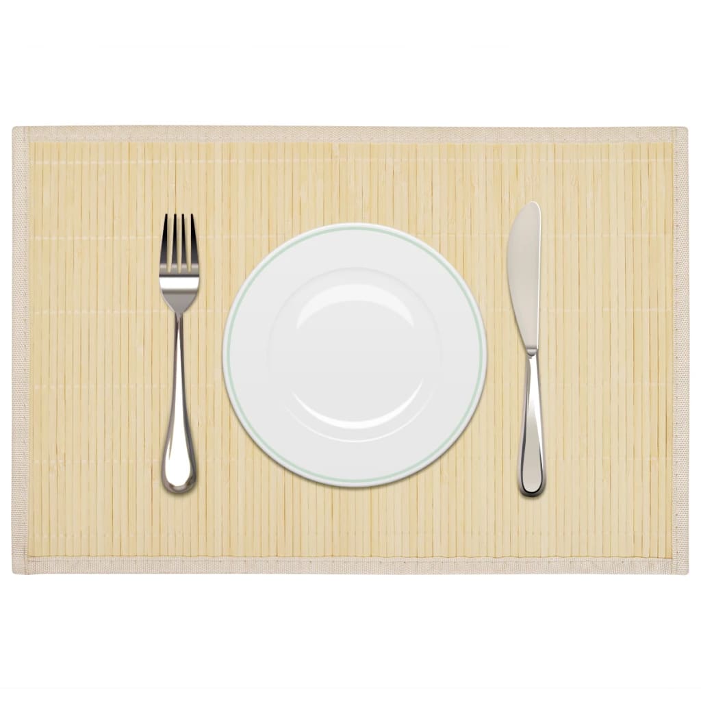 Vidaxl 6 Placemats Bamboo 30 x 45 cm bien sûr