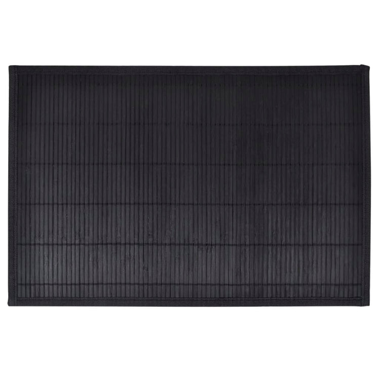 Vidaxl 6 Placemats Bamboo 30 x 45 cm noir