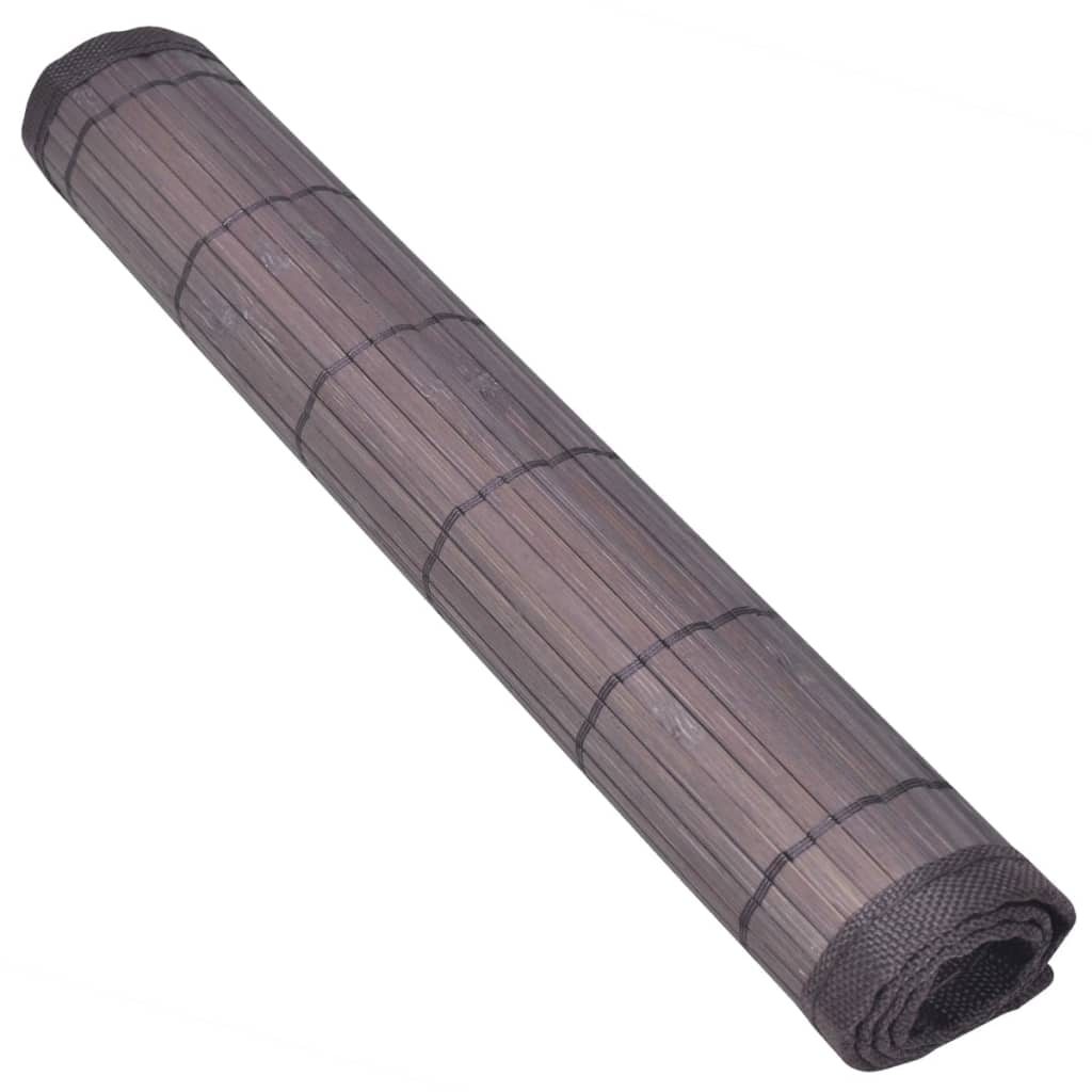 Vidaxl 6 Placemats Bamboo 30 x 45 cm brun foncé
