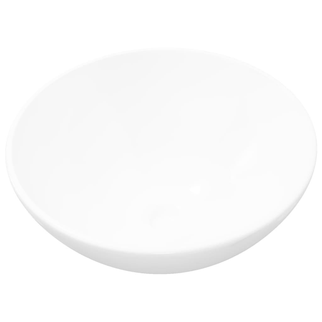 Vidaxl Washbasin Round Céramique blanc