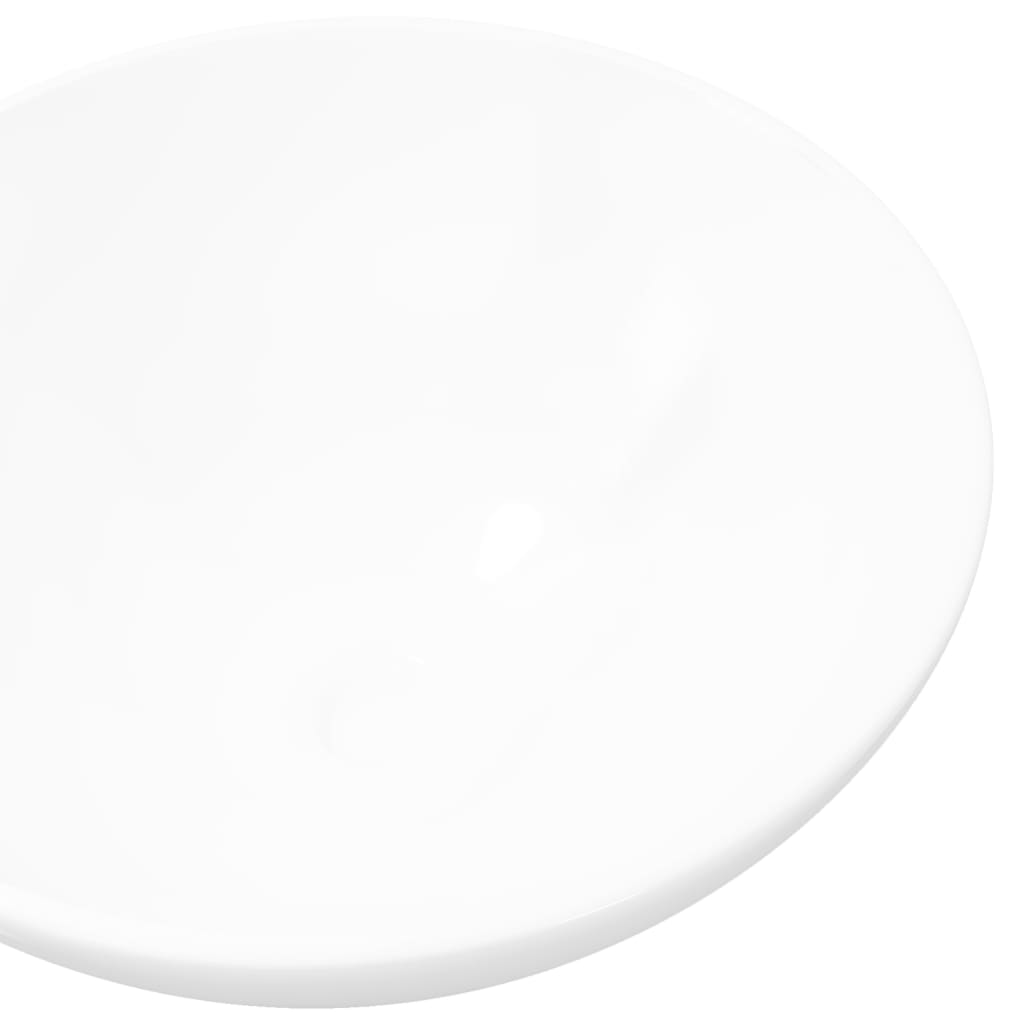 Vidaxl Washbasin Round Céramique blanc