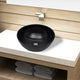 Vidaxl Washbasin, céramique, ronde, noir 325 mm