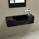 Vidaxl lavabo avec trou de grue en céramique noire