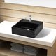 Vidaxl Washingin avec trou de grue Céramique carré noir