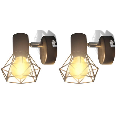 Vidaxl Wall Lamps 2 ST avec style industriel LED noir