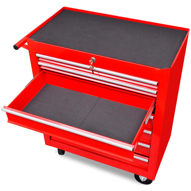Vidaxl Tool Trolley 7 tiroirs rouges