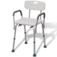 Chaise de douche vidaxl aluminium blanc