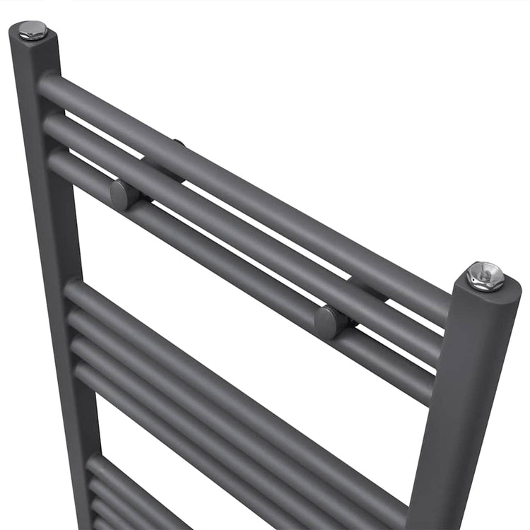 Rack de serviette de radiateur Vidaxl droit 480x480 mm gris