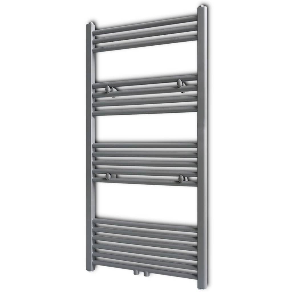 Rack de serviette de radiateur Vidaxl droit 600x1160 mm gris