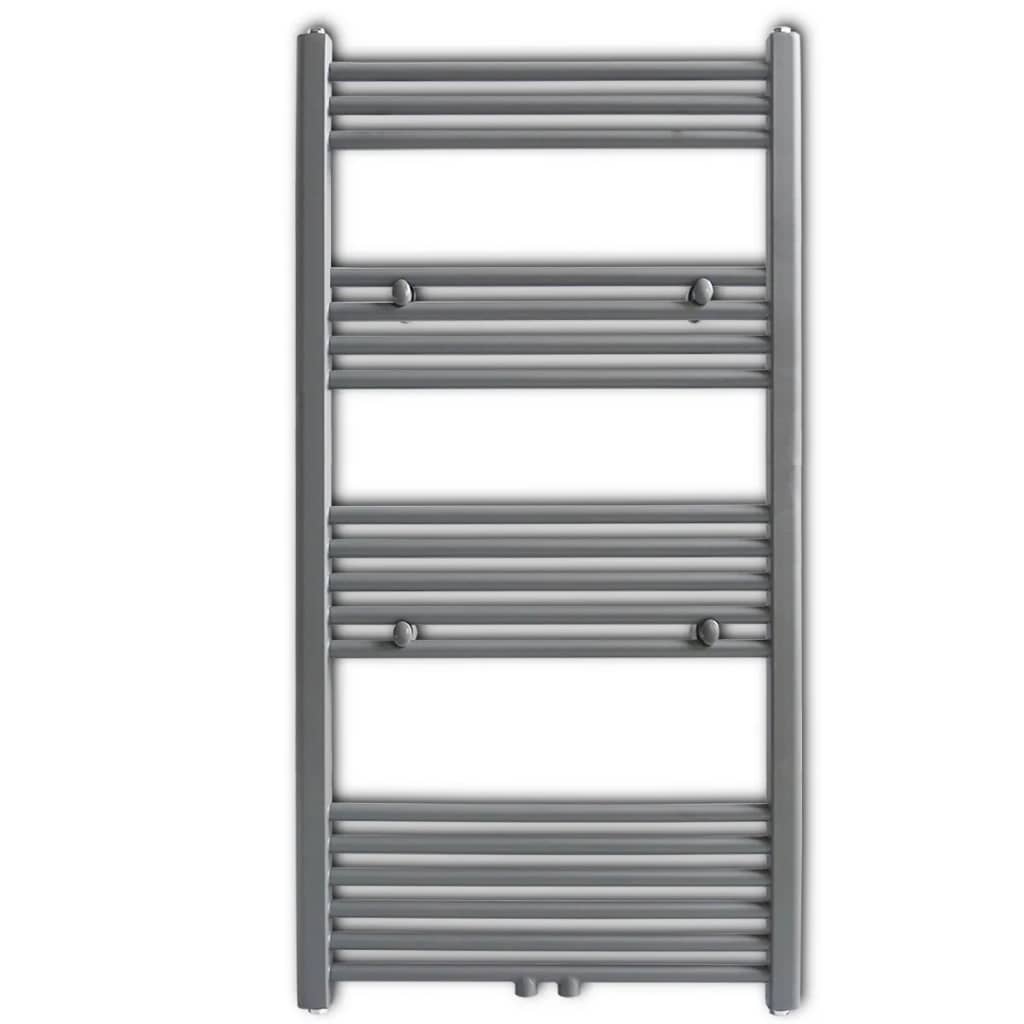 Rack de serviette de radiateur Vidaxl droit 600x1160 mm gris