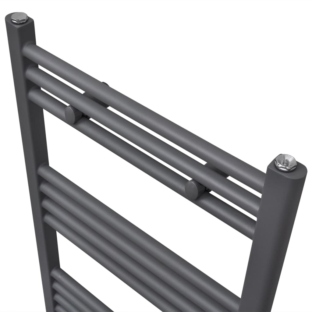 Rack de serviette de radiateur Vidaxl droit 600x1160 mm gris
