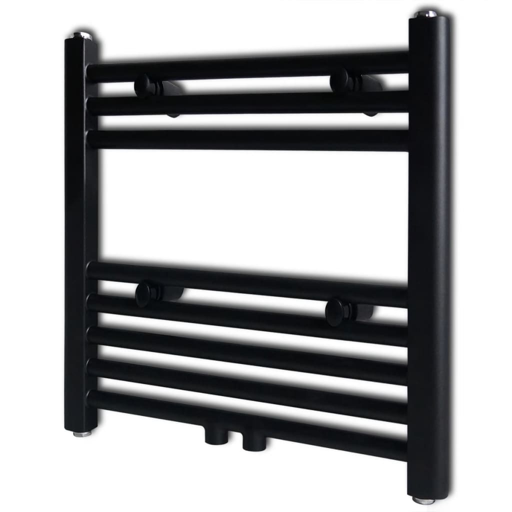 Rack de serviette de radiateur Vidaxl droit 480x480 mm noir