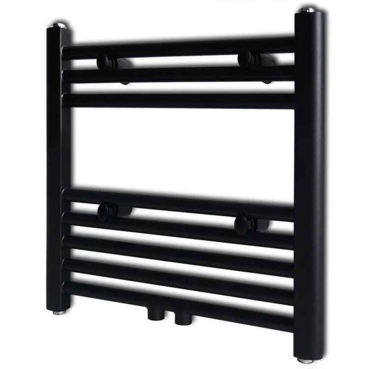 Rack de serviette de radiateur Vidaxl droit 480x480 mm noir
