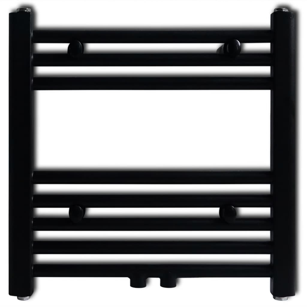 Rack de serviette de radiateur Vidaxl droit 480x480 mm noir
