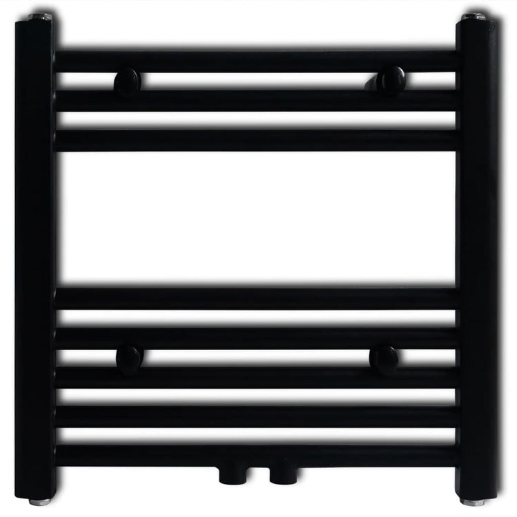 Rack de serviette de radiateur Vidaxl droit 480x480 mm noir
