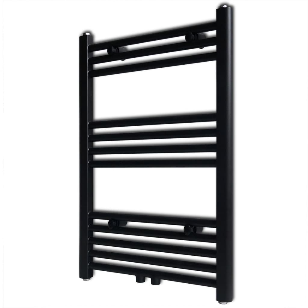 Rack de serviette de radiateur vidaxl droit 500x764 mm noir