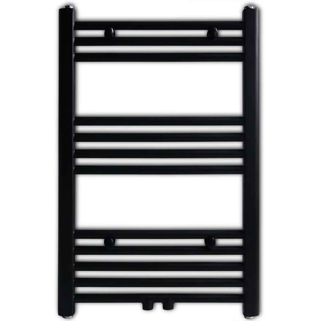 Rack de serviette de radiateur vidaxl droit 500x764 mm noir