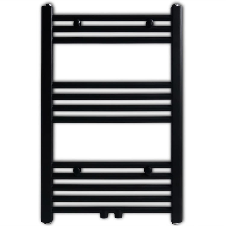 Rack de serviette de radiateur vidaxl droit 500x764 mm noir