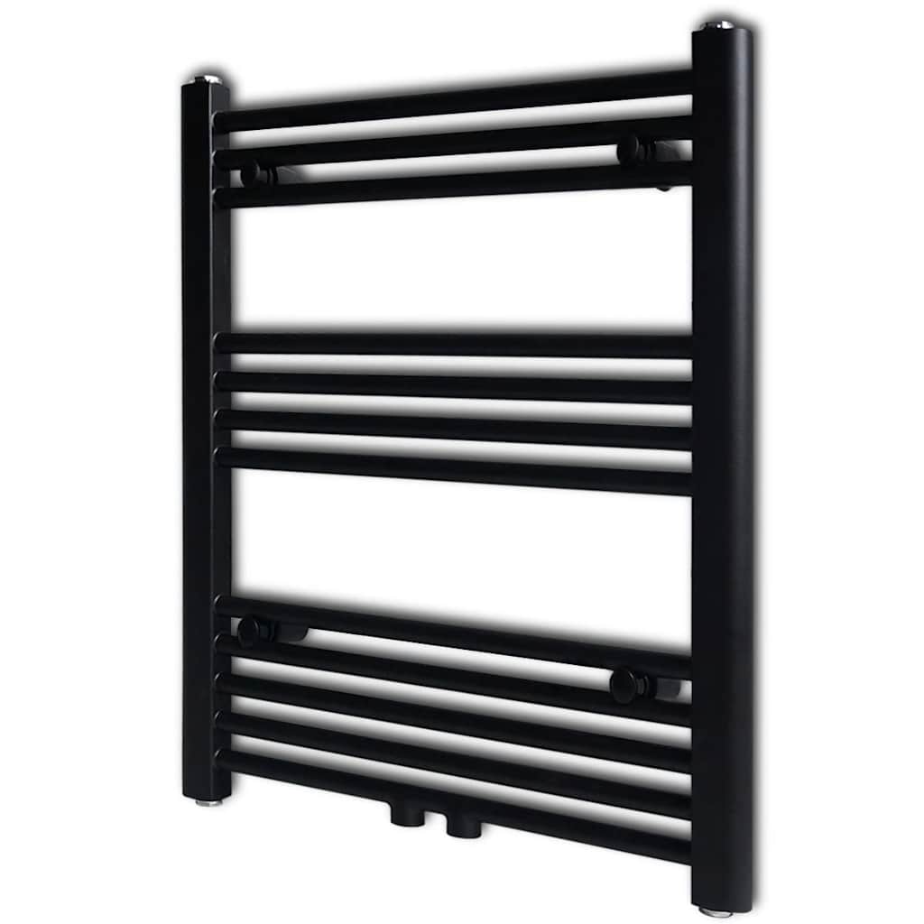 Rack de serviette de radiateur Vidaxl droit 600x764 mm noir